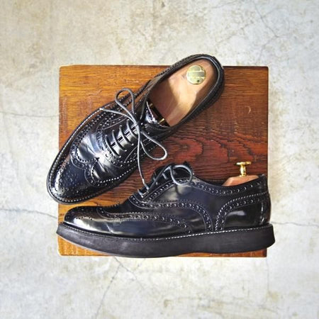 ★チャーチ(レディース) SIZE 37.5【★INDIGO/インディゴ】ポリッシュドバインダーカーフ/フルブローグ/Church's★c466