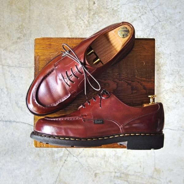 極上★パラブーツ SIZE 7【★CHAMBORD/シャンボード】マロン/リスレザー/TEXソール/Uチップ/Paraboot★c467