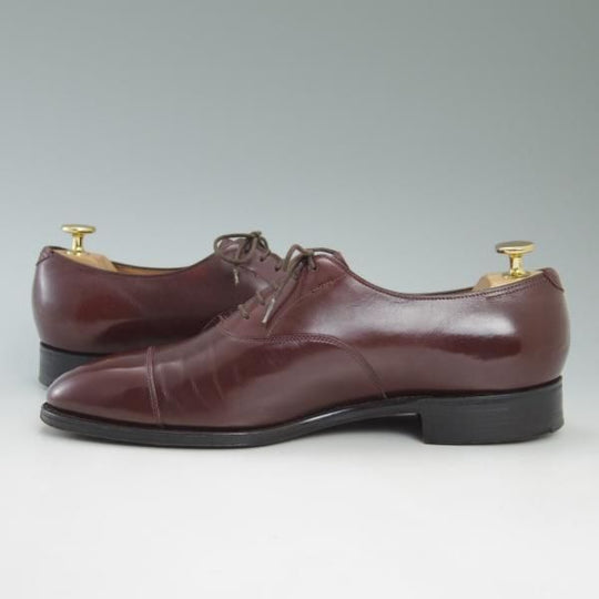 美品★ジョンロブ 7.5E【★幻のDARBYラスト/CITY/シティ】PARISロゴ/旧ロゴ/ストレートチップ/カーフ/JOHN LOBB★c471