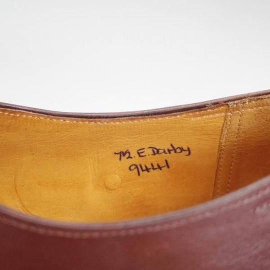 美品★ジョンロブ 7.5E【★幻のDARBYラスト/CITY/シティ】PARISロゴ/旧ロゴ/ストレートチップ/カーフ/JOHN LOBB★c471