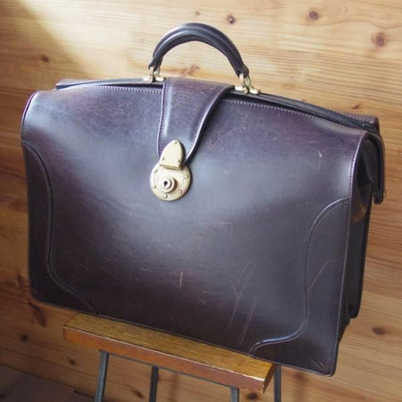 ★万双【定価96,120-★三つマチダレス/ブライドルレザー仕様】ダレスバッグ/ダークブラウン/濃茶/メンズ ビジネス バッグ★N5124