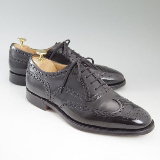 美品★チャーチ 75F/UK7.5【★復刻版73ラスト仕様のバーウッド】ポリッシュドバインダーカーフ/BRISBANE/ブリスベン/Church's★c477