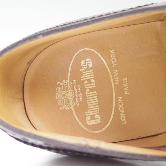 美品★チャーチ 75F/UK7.5【★復刻版73ラスト仕様のバーウッド】ポリッシュドバインダーカーフ/BRISBANE/ブリスベン/Church's★c477