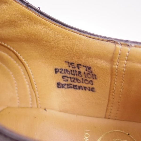 美品★チャーチ 75F/UK7.5【★復刻版73ラスト仕様のバーウッド】ポリッシュドバインダーカーフ/BRISBANE/ブリスベン/Church's★c477