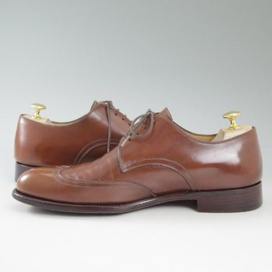 極上★(伊)ボノーラ SIZE 7【★ハンドソーンウェルテッド製法九分仕立て】シームレスヒール/ブラインドブローグ/カーフ/BONORA★c478