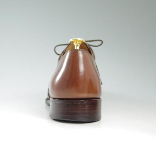 極上★(伊)ボノーラ SIZE 7【★ハンドソーンウェルテッド製法九分仕立て】シームレスヒール/ブラインドブローグ/カーフ/BONORA★c478