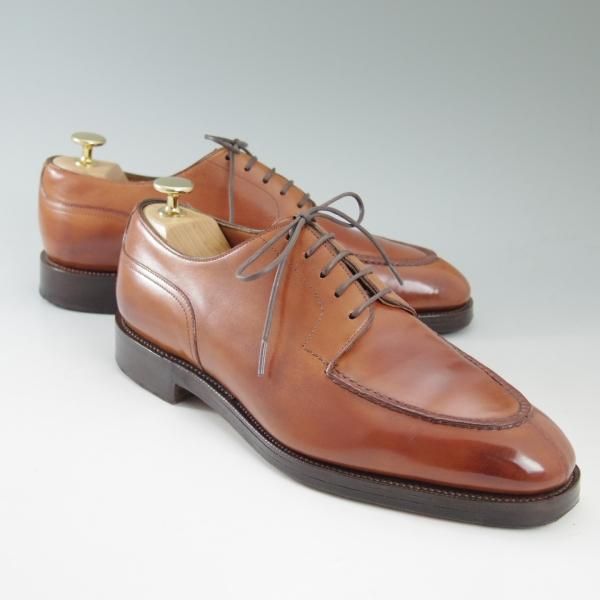 美品★エドワードグリーン 6.5E【定価￥201,960-★ドーバー/DOVER】606ラスト/スキンステッチ/Uチップ/チェスナット/EDWARD GREEN★c481