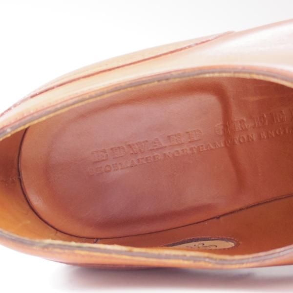 美品★エドワードグリーン 6.5E【定価￥201,960-★ドーバー/DOVER】606ラスト/スキンステッチ/Uチップ/チェスナット/EDWARD GREEN★c481