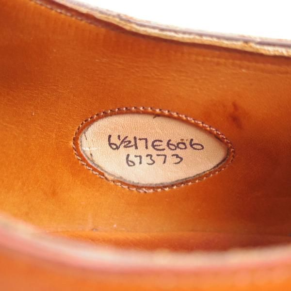 美品★エドワードグリーン 6.5E【定価￥201,960-★ドーバー/DOVER】606ラスト/スキンステッチ/Uチップ/チェスナット/EDWARD GREEN★c481