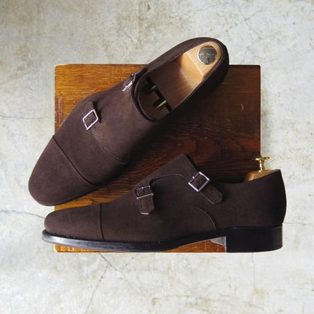 美品★ユナイテッドアローズ SIZE 8.5【★グッドイヤーウェルテッド製法】ダブルモンク/スエード/メンズ/靴/シューズ/UNITED ARROWS★c485