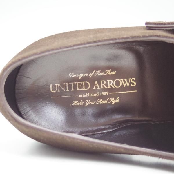 美品★ユナイテッドアローズ SIZE 8.5【★グッドイヤーウェルテッド製法】ダブルモンク/スエード/メンズ/靴/シューズ/UNITED ARROWS★c485