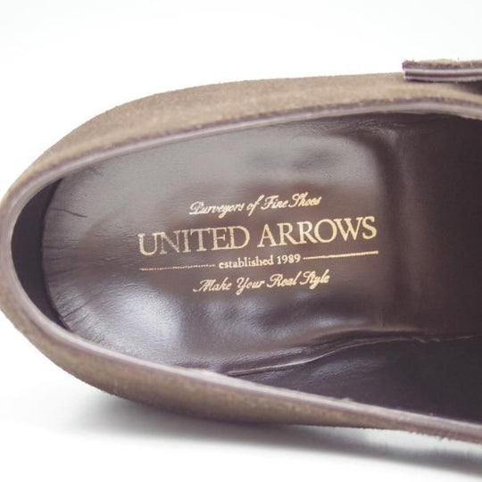 美品★ユナイテッドアローズ SIZE 8.5【★グッドイヤーウェルテッド製法】ダブルモンク/スエード/メンズ/靴/シューズ/UNITED ARROWS★c485