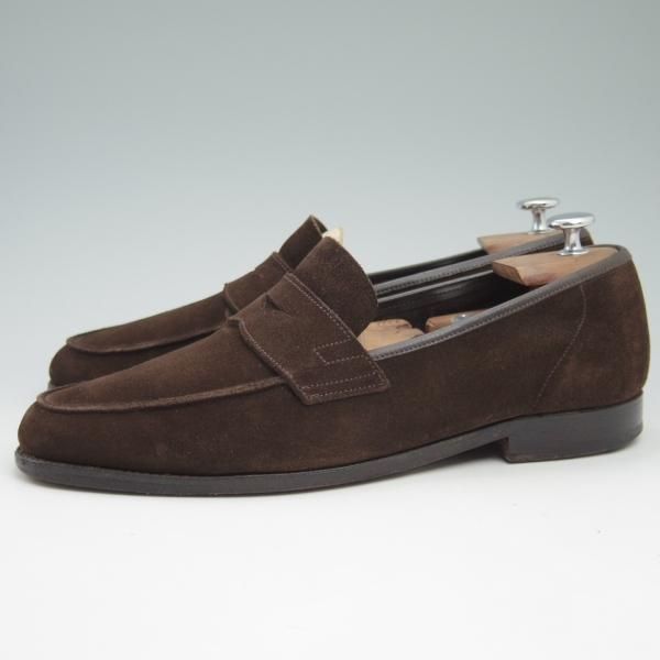 極上★クロケット&ジョーンズ 9E【★BREMNER/コインローファー】314ラスト/スエード/Crockett&Jones★c487