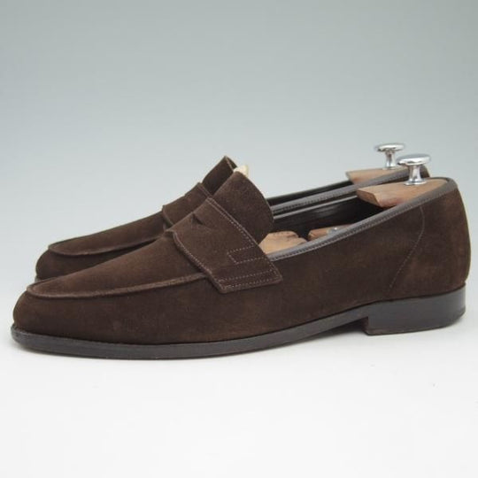 極上★クロケット&ジョーンズ 9E【★BREMNER/コインローファー】314ラスト/スエード/Crockett&Jones★c487