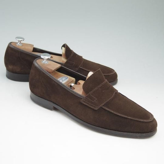 極上★クロケット&ジョーンズ 9E【★BREMNER/コインローファー】314ラスト/スエード/Crockett&Jones★c487