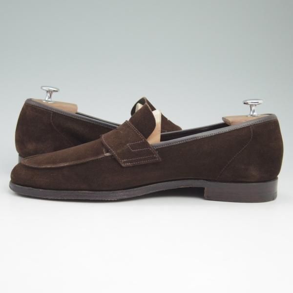 極上★クロケット&ジョーンズ 9E【★BREMNER/コインローファー】314ラスト/スエード/Crockett&Jones★c487