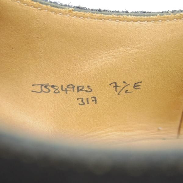 極上★クロケット&ジョーンズ 7.5E【★ポールスミスコレクション別注/Paul Smith】317ラスト/Vフロント/プレーントゥ/Crockett&Jones★c488