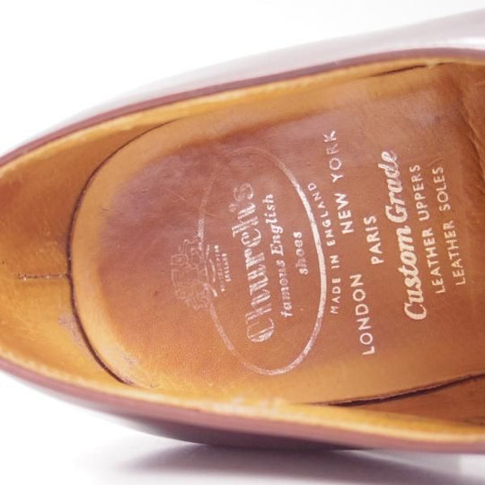 美品★チャーチ 75D/UK7.5【★旧チャーチ/73ラスト/ブックバインダーカーフ】3都市ロゴ/CONSUL・コンサル同仕様/BALMORAL/Church's★c490