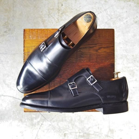 美品★(スペイン製)Berwick/バーウィック SIZE 8【★ダイナイトソール/グッドイヤーウェルテッド製法】ダブルモンク/カーフ★c495