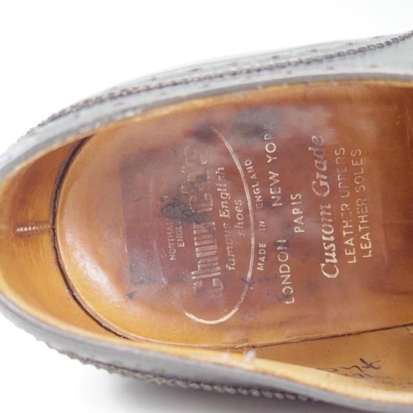 ★チャーチ 70G/UK7【希少★旧チャーチ/DIPLOMAT/ディプロマット/73ラスト】3都市ロゴ/カーフ/セミブローグ/Church's★c498