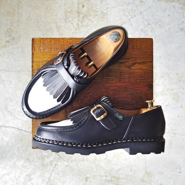 未使用★パラブーツ SIZE 40【★NYONS/キルティタン】ニヨン/リスレザー/ミカエル型モンクストラップ/BRIDEキルト付/Paraboot★c501