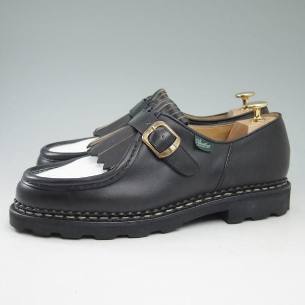 未使用★パラブーツ SIZE 40【★NYONS/キルティタン】ニヨン/リスレザー/ミカエル型モンクストラップ/BRIDEキルト付/Paraboot★c501