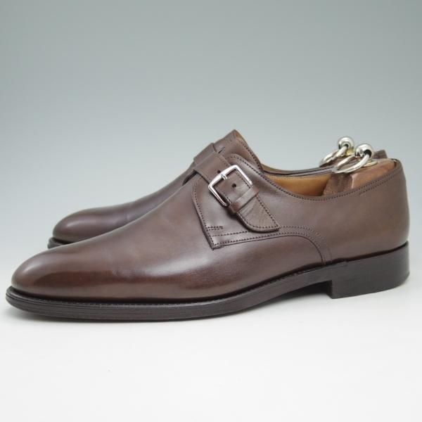 極上★ジョンロブ製 SIZE 41.5/UK7.5程度【希少★エルメス別注/HERMES】H103/JARVIS/モンクストラップ/JOHN LOBB★c506