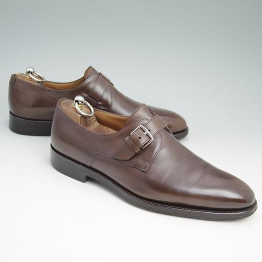 極上★ジョンロブ製 SIZE 41.5/UK7.5程度【希少★エルメス別注/HERMES】H103/JARVIS/モンクストラップ/JOHN LOBB★c506