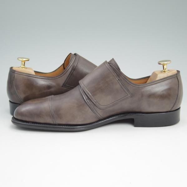 極上★ジョンロブ製 SIZE 40.5/UK6.5程度【希少★エルメス別注/HERMES】H103/LORD/ダブルモンク/ミュージアムカーフ/JOHN LOBB★c508