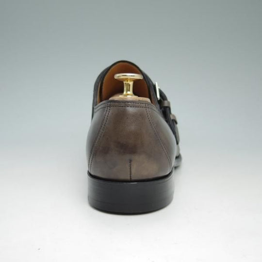 極上★ジョンロブ製 SIZE 40.5/UK6.5程度【希少★エルメス別注/HERMES】H103/LORD/ダブルモンク/ミュージアムカーフ/JOHN LOBB★c508