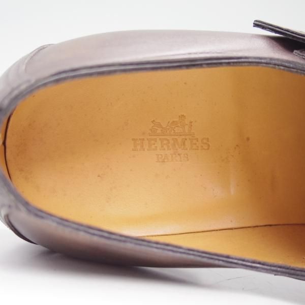 極上★ジョンロブ製 SIZE 40.5/UK6.5程度【希少★エルメス別注/HERMES】H103/LORD/ダブルモンク/ミュージアムカーフ/JOHN LOBB★c508