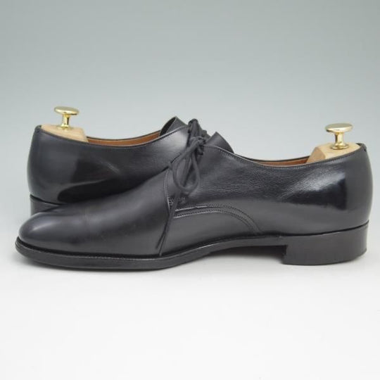 極上★チャーチ 85E/UK8.5【貴重★2都市ロゴ/73ラスト/旧チャーチ】JERMYN/プレーントゥ/黒/カーフ/Church's★c510