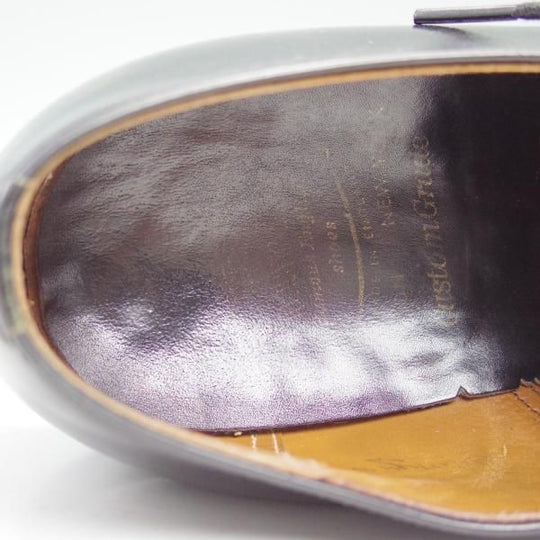 極上★チャーチ 85E/UK8.5【貴重★2都市ロゴ/73ラスト/旧チャーチ】JERMYN/プレーントゥ/黒/カーフ/Church's★c510