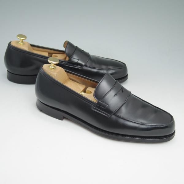 極上★クロケット&ジョーンズ 7.5E【★プール/POOLE】366ラスト/コインローファー/カーフ/Crockett&Jones★c511