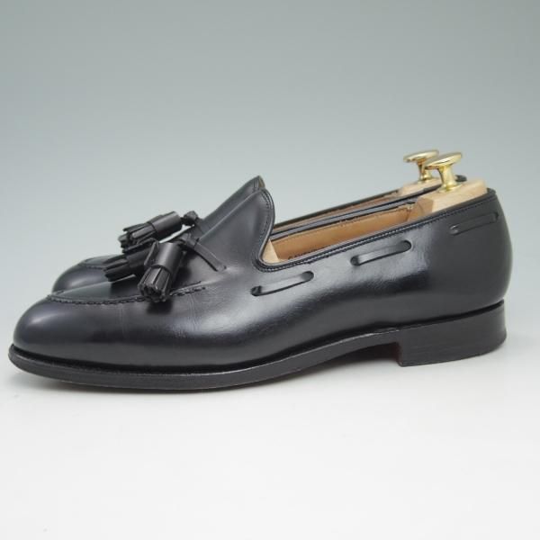 美品★クロケット&ジョーンズ 5.5E【★キャベンディッシュ/CAVENDISH 2】タッセルローファー/カーフ/黒/Crockett&Jones★c513