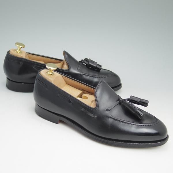 美品★クロケット&ジョーンズ 5.5E【★キャベンディッシュ/CAVENDISH 2】タッセルローファー/カーフ/黒/Crockett&Jones★c513