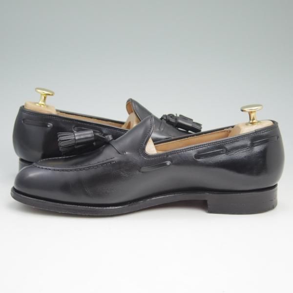 美品★クロケット&ジョーンズ 5.5E【★キャベンディッシュ/CAVENDISH 2】タッセルローファー/カーフ/黒/Crockett&Jones★c513