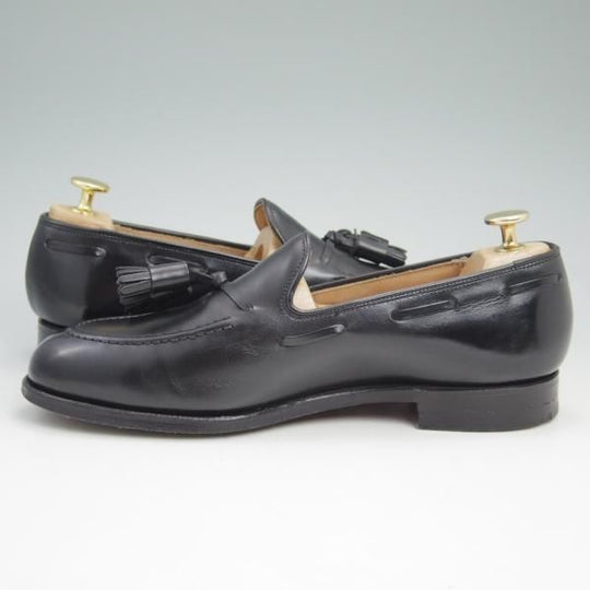 美品★クロケット&ジョーンズ 5.5E【★キャベンディッシュ/CAVENDISH 2】タッセルローファー/カーフ/黒/Crockett&Jones★c513