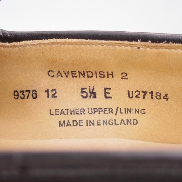 美品★クロケット&ジョーンズ 5.5E【★キャベンディッシュ/CAVENDISH 2】タッセルローファー/カーフ/黒/Crockett&Jones★c513