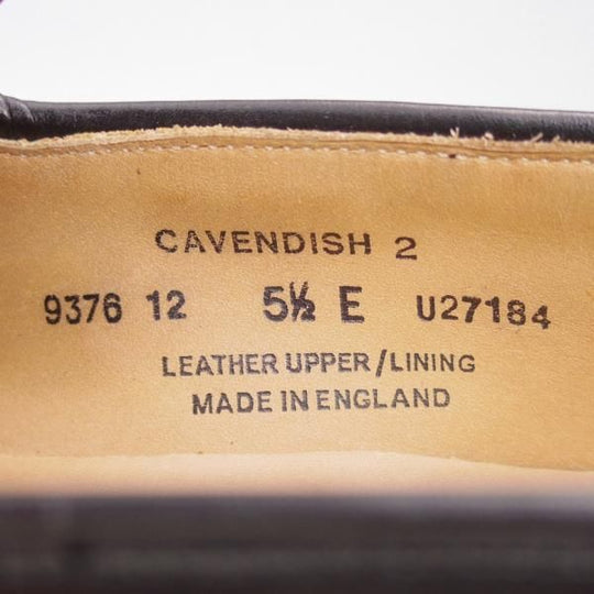 美品★クロケット&ジョーンズ 5.5E【★キャベンディッシュ/CAVENDISH 2】タッセルローファー/カーフ/黒/Crockett&Jones★c513