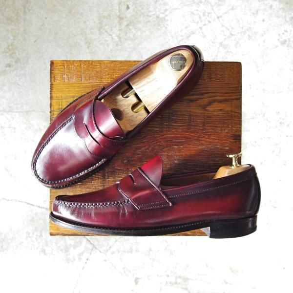 極上★(米)ジョンストン&マーフィー 8EE【★アリストクラフト/ARISTCRAFT】コインローファー/カーフ/Johnston&Murphy★c516