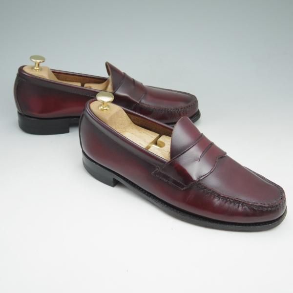 極上★(米)ジョンストン&マーフィー 8EE【★アリストクラフト/ARISTCRAFT】コインローファー/カーフ/Johnston&Murphy★c516