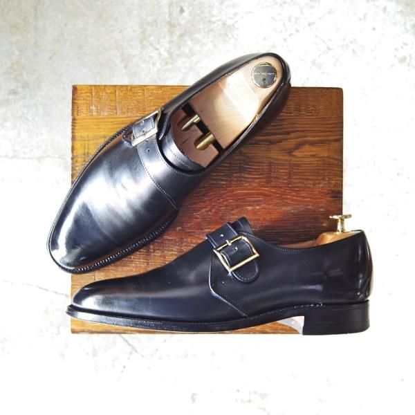 極上★チャーチ US8D/UK7.5【貴重★米国ライン/TWEED/チーニーOEM製品】モンクストラップ/89ラスト/ロイヤルツイード/カーフChurch's★c518