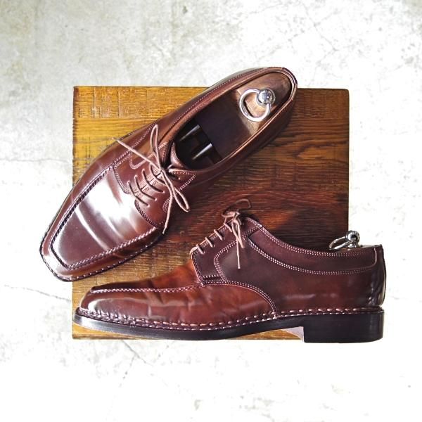 ★(伊)エンツォボナフェ SIZE 40.5【定価20万円以上★コードバン仕様/ノルベジェーゼ製法】Uチップ/Enzo Bonafe★c522