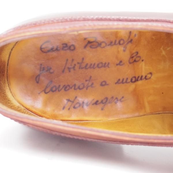 ★(伊)エンツォボナフェ SIZE 40.5【定価20万円以上★コードバン仕様/ノルベジェーゼ製法】Uチップ/Enzo Bonafe★c522