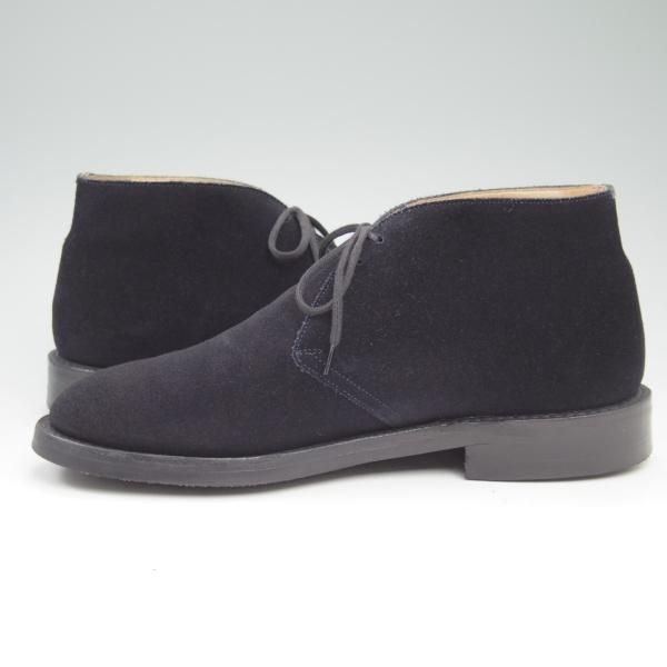 極上★チャーチ 75F/UK7.5【★ダイナイトソール/RYDER 3/チャッカブーツ】ネイビー/スエード/81ラスト/ライダー3/4都市ロゴ/Church's★c526