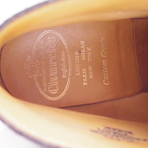 極上★チャーチ 75F/UK7.5【★ダイナイトソール/RYDER 3/チャッカブーツ】ネイビー/スエード/81ラスト/ライダー3/4都市ロゴ/Church's★c526