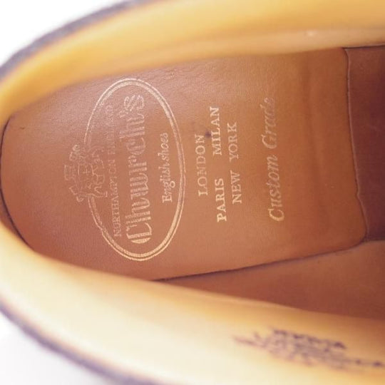 極上★チャーチ 75F/UK7.5【★ダイナイトソール/RYDER 3/チャッカブーツ】ネイビー/スエード/81ラスト/ライダー3/4都市ロゴ/Church's★c526