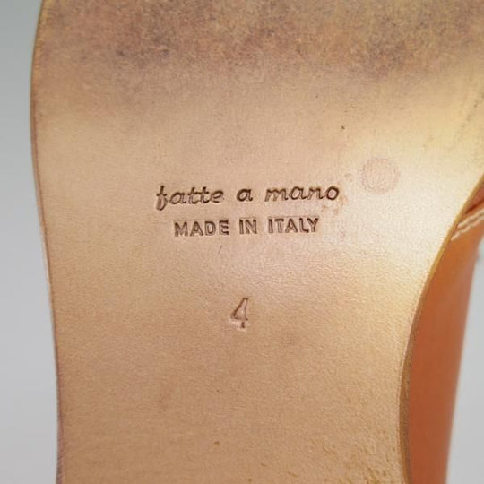 ★(伊)HENRY BEGUELIN/エンリーベグリン(レディース) SIZE 4【★茶×白 コンビカラー】Uチップ★c505