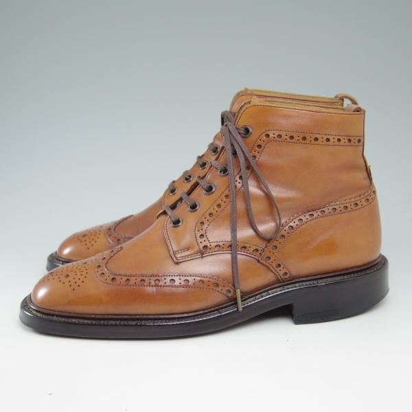 極上★(英)Loake/ローク UK6.5F【★カントリーブーツ/Burford 2/バーフォード】ブーツ/ウイングチップ/フルブローグ★c527